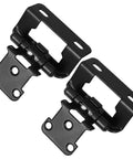 Self Closing Steel Cabinet Hinges Black Wrap Two Pack For Cabinet Doors And Gates High Stability Half Inch Size For RV And Home Use