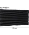 Heavy Duty Retractable Accordion Dust Cover For CNC And Milling Machines Telescoping Bellows Guard shown flat, 400x600mm size.