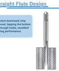 Six Pack Straight Flute Tap Set For 10 32 UNF Right Hand Threads High Speed Steel 6542 HSS Tapping Tools illustration
