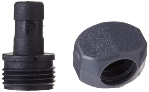 Half Inch Garden Hose Male Coupling With Poly End Mender, visible beefy stainless screws, heavy duty repair fitting for durability