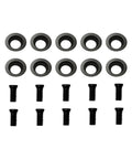 Heavy Duty 10 Pack 8.9 Mm Round Carbide Cutting Inserts For Indexable Lathe Tools Featuring Wicked Fast Tungsten Cuts And Rock Solid Milling Performance Built Mean For The Daily Shop Grind with round inserts and black screws.
