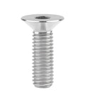 Go-To Heavy Duty Titanium M8x25mm Flat Head Countersunk Bolt Pack Of 4 DIN 7991 Full Thread Grade 5 6AL4V Titanium Alloy 16mm Head 1.25mm Pitch 5mm Allen Key Compatible Ultra Strong Yet Lightweight Hardware front view