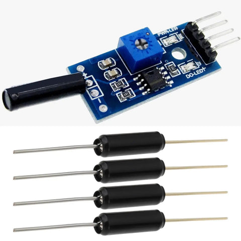 20 Pack SW200D Vibration Shock And Tilt Ball Tilt Switch Sensors For Alarm Systems DIY Electronics Motion Detectors Toys Projects Boss Grade Great For Smart Home Security Robotics And Sensor Experiments, blue PCB module and black tilt switches