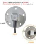 High Resolution Marine Fuel Sending Unit With Gauge For Boat Truck And RV Rig 6 Inch SUS316 Stainless Steel Water Level Sender