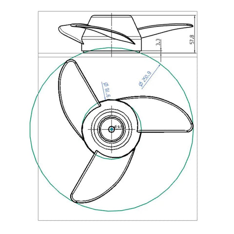 Three Blade Prop For Electric Trolling Motors Fit 55Lb 62Lb 86Lb Outboard Trolling Motors Weedless Design For Shallow Water Speed And Efficiency Includes Prop Nut And Pin High Strength Nylon Three Point Five Inch Hub