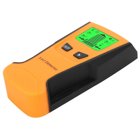 Rcniso Wall Scanner, 3 in 1 Wood Studs Finder with LCD Backlight, Metal Detector showing orange and black design.