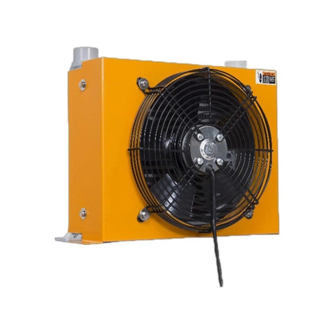 Beefed-Up Aluminum Hydraulic Oil Cooler For 100 L/Min Flow, Air Compressor Oil Cooler And Heat Exchanger With Fan, Heavy-Duty Cooling System, 2.0 MPa Working Pressure, 114W/92W Fan Power, Efficient Shock Absorption