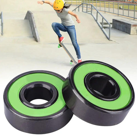 Premium Chrome Steel Skateboard Bearings With Extended Inner Ring For Zero Wobble And Razor Sharp Alignment, Shred Ready For Fast Longboarding, Electric Boards And Slick Smooth High Speed Cruising Rolls Daily