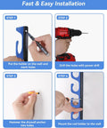 Installation steps for Five Rod Holder Wall And Ceiling Rack For Garage Storage Fits Spinning Casting Surf And Fly Rods With 1.34 Inch Slots