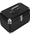 Kickass Portable Tool Organizer Box With Reinforced Aluminum Alloy Frame And Dustproof Sealed Latch For Rugged Travel Gear Storage and Multipurpose Equipment Carry Case, black aluminum design.