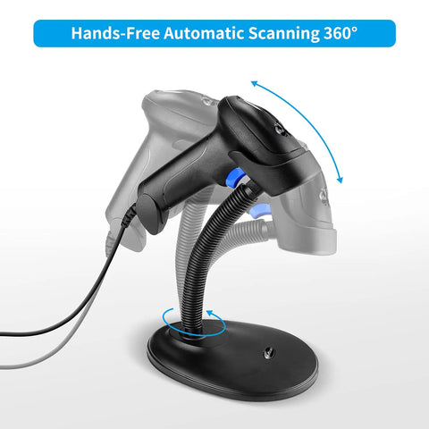 Handheld USB 1D Barcode Scanner With Stand Wired CCD Barcode Reader For POS Systems Stores Supermarkets And Warehouses