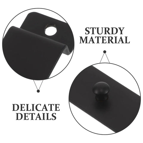 Close-up of Heavy Duty Carbon Steel Slatwall Hooks 10 Pack, showing sturdy material and delicate details.