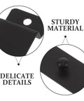 Close-up of Boss Level Heavy Duty Black Carbon Steel Slatwall Hook Set 10 Pack showing sturdy material and delicate details.