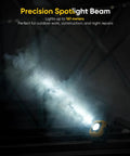 Rechargeable Magnetic Work Light With 1200 Lumen Output 360 Degree Rotating LED Spotlight And Floodlight illuminating dark space
