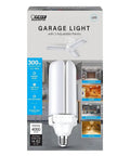LED Garage Light 3 Panel Adjustable Screw In Shop Light Bulb E26 Base 4000 Lumens Non Dimmable 5000K Daylight Ceiling Light