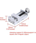 Mini Benchtop Milling Machine With 24W Motor, Compact Electric Metal Lathe For Diy Creators side view of a precision clamping support tool.