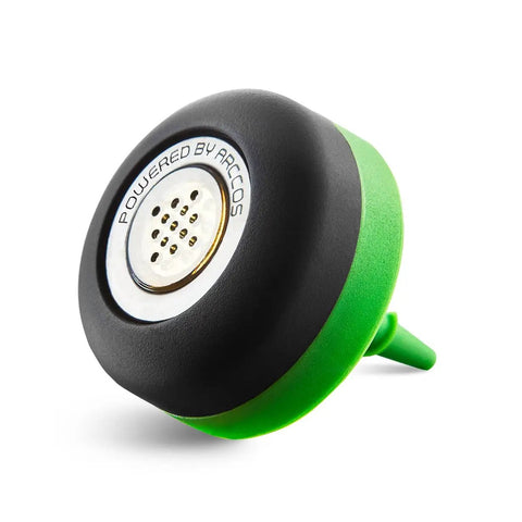 Pro Grade Golf Performance Tracker With 360 Shot Tracking And Club Recommendations device in black and green