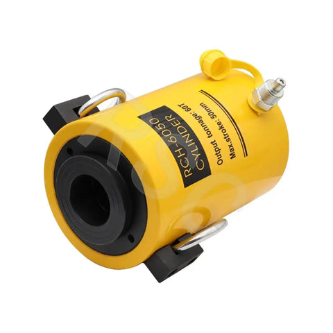 Straight Up 60 Ton Hydraulic Hollow Plunger Ram, 50 Millimeter Stroke With Hand Pump, Tough As Nails Heavy Duty Jack Built To Crush Heavy Loads For Rigging And Garage Work