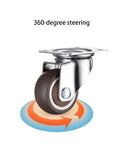 Smooth Ride One Inch Caster Set Packs Two Swivel Casters With Locking Pads And Self Tapping Screws For No Sweat Setup And Quiet Glide on a caster with 360-degree steering.