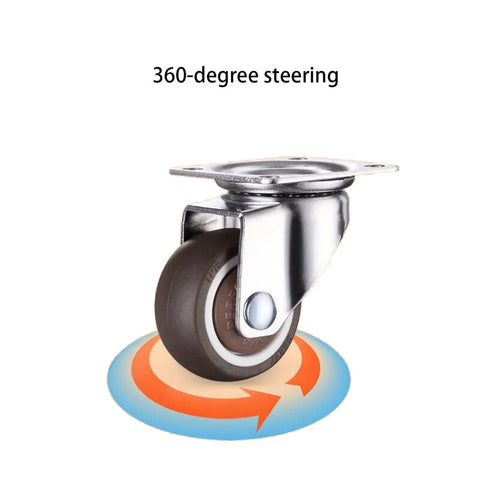 Smooth Ride One Inch Caster Set Packs Two Swivel Casters With Locking Pads And Self Tapping Screws For No Sweat Setup And Quiet Glide on a caster with 360-degree steering.