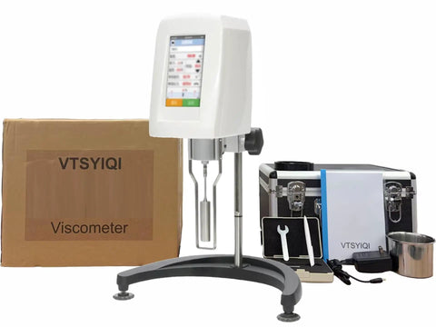 Digital Rotary Viscometer With Five Inch Touch Screen And Four Stainless Blades offering legit accurate readings for one to one hundred thousand mPas