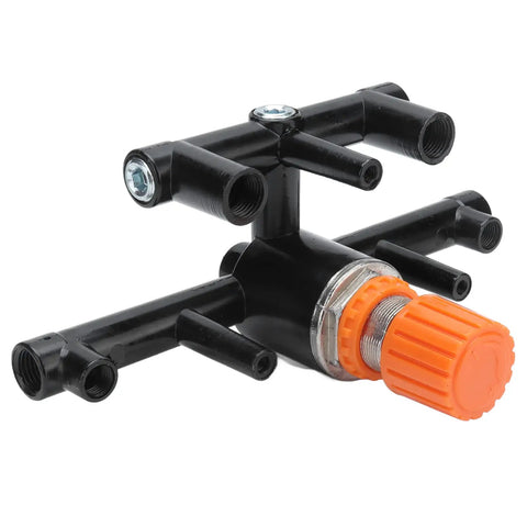 Nan Pressure Regulator Valve For Air Compressors And Small Pneumatic Systems with orange knob and black tubing connections