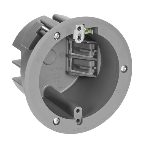 18 Cu In PVC Old Construction Ceiling Junction Box For Old Work Non Metallic J Box ETL Listed 2 Hour Fire Rating Gray