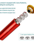 12 Gauge Red Dot Laser Bore Sight In Chamber Cartridge with two battery sets, copper finish, safe Class IIIA beam