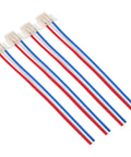 Close-up of connectors for a 4 Piece Motorcycle Wiring Harness Kit With Horn Switch And Multifunction Connectors For Electric Bikes And Motorcycles.