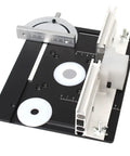 Built Tough Aluminum Router Table Insert Plate And Portable Woodworking Bench Flip Plate Kit with sliding fence and miter gauge.