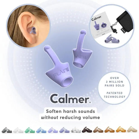 Calmer Noise Reducing Ear Plugs Alternative For Stress Free Focus And Travel, Silicone Reusable Ear Plugs for Noise Sensitivity