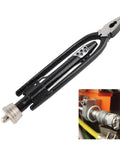 Heavy Duty Steel Alloy Safety Wire Pliers With Spring Return, Lock Wire Twisting Tool, durable jaws, close-up view, pro-grade