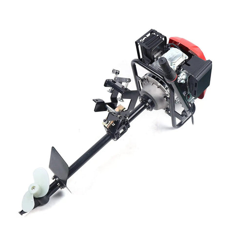 Side view of Powerful 6HP 170cc Gas Outboard Motor With Air Cooling CDI System For Inflatable Boats Kayaks And Canoes Durable OHV Marine Engine Kit