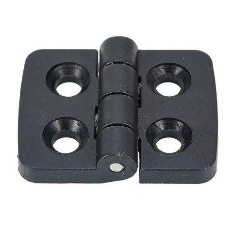Mini Plastic Black Door Hinges Pack 10 Or 20 Bearing Butt Cabinet Hinge for furniture close-up of single hinge