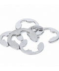 Top Shelf 316 Stainless Steel E Clip External Retaining Rings Tough Shaft Fasteners No Sweat Install Mixed Assortment with sizes M2 to M10.