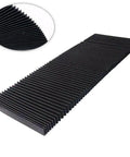 Accordion Bellows Cover for CNC Milling Machines - Flexible Flat Tool Guard Shield That Blocks Dust, Oil And Moisture From Rails, 245mm Length