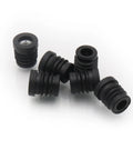 10 Pack Thread Tube Plugs For Furniture Legs With M8 Screw Holes 19mm Diameter Plastic Black Round Nut Plugs