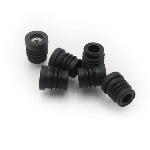 10 Pack Thread Tube Plugs For Furniture Legs With M8 Screw Holes 19mm Diameter Plastic Black Round Nut Plugs