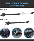 Adjustable Transom Saver For Boats And Motors Heavy Duty Composite Head Engine Support Fits 23 To 35 Inches