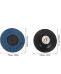 Tough 3 Inch Flap Sanding Wheel Disc For Metal And Multi-Material Works Like A Charm With Zirconia Abrasive Fused Alumina Grinding Surface top view.