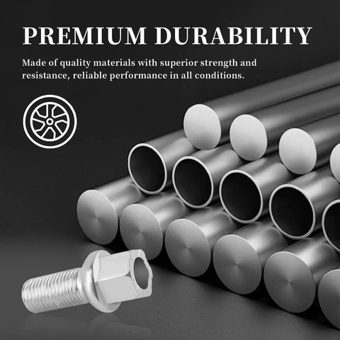 Heavy Duty M14x1.5 Wheel Studs 5 Pack Alloy Steel Lug Bolts With Killer Ball Seat Fit For Audi Vw Seat Skoda stack of wheel studs with lug bolt