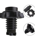 Spare Tire Mounting Screw Hold Down Bolt And Retainer For Golf 6 Mk6 Beefy Steel Build Easy Install With Heavy Duty Quality Durable Replacement 1KD803899B L1KD803899B showing front and top views