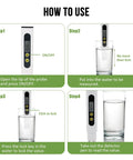 Steps to use Digital Water Tester For Drinking Water Three In One Meter 0 To 9990 PPM Water Quality Tester With Titanium Probe Sensor
