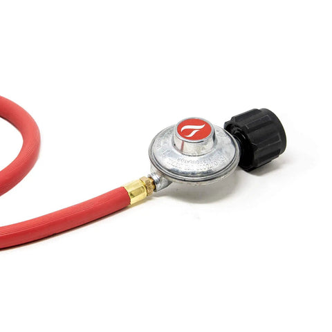 Low Pressure Propane Regulator And 6 Foot Hose Connection Kit For LP LPG Grills Heaters And Fire Pits Ready To Use Five Eighth Inch Unf
