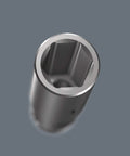 Deep Three Eighths Inch Drive Socket 14 Mm Hex, 64 Mm Long For Low Clearance Fasteners, Hex Profile Delivers Maximum Torque