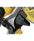 Close-up of the blade and gear assembly on Workhorse 15 Amp Double Bevel 12 Inch Electric Compound Miter Saw With 14 Positive Stops Miter Detent Plate And Detent Override For Precise Crosscuts Renewed.