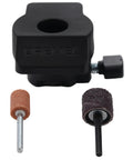 Heavy Duty Sanding And Grinding Guide Attachment For Rotary Tools with grinding bits for precise sharpening and woodworking.