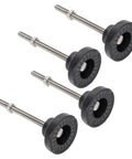 Adjustable M8 Leveling Feet With Nonslip Round Base For Machinery And Office Furniture Heavy Duty Stabilizers 4 Pack Black