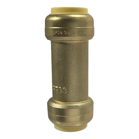 Push Fit Check Valve 1/2 In X 1/2 In Brass Plumbing Fitting For Copper And CPVC, NSF ANSI 61 Certified, No Sweat Install