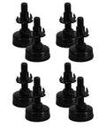 Heavy Duty Adjustable Furniture Leveling Feet Kit Eight Piece Set With Three Eighths Inch By Sixteen Thread Screw In Carbon Steel And Nylon Legs